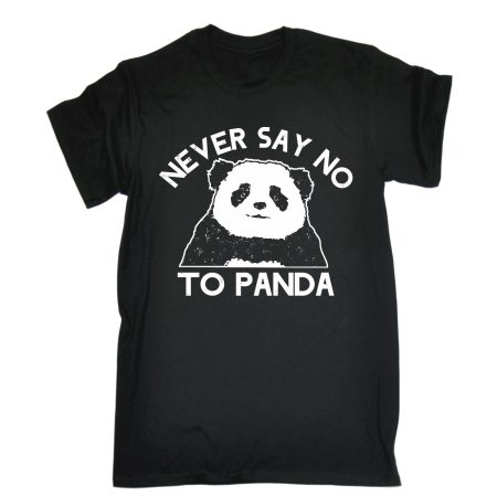 123t Men's Never Say No To Panda Funny T-Shirt